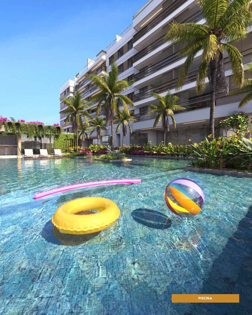 Imagem ilustratuva da piscina do condomínio  kauai Pontal OCeânico